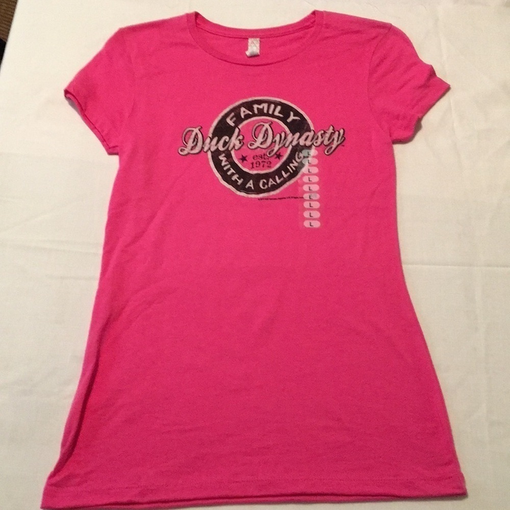 Alstyle Apparrel Duck Dynasty Pink Tee L (F) (K)